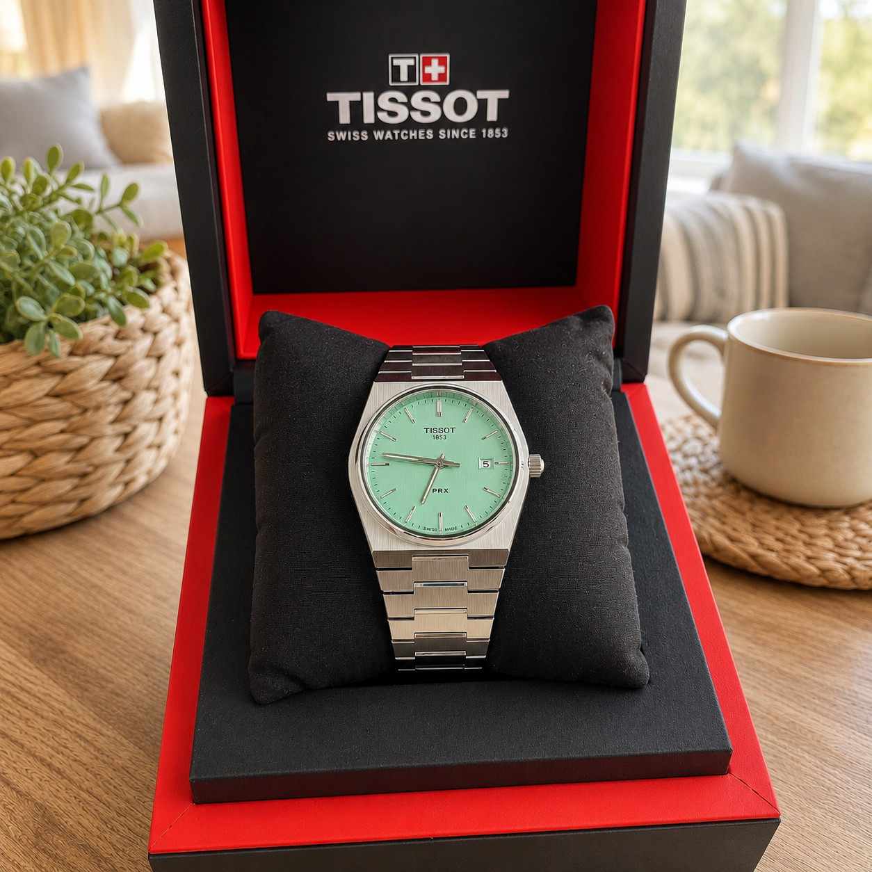 Tissot PRX 40mm Swiss Quartz Watch T137.410.11.091.01 Stainless Steel Green Dial
