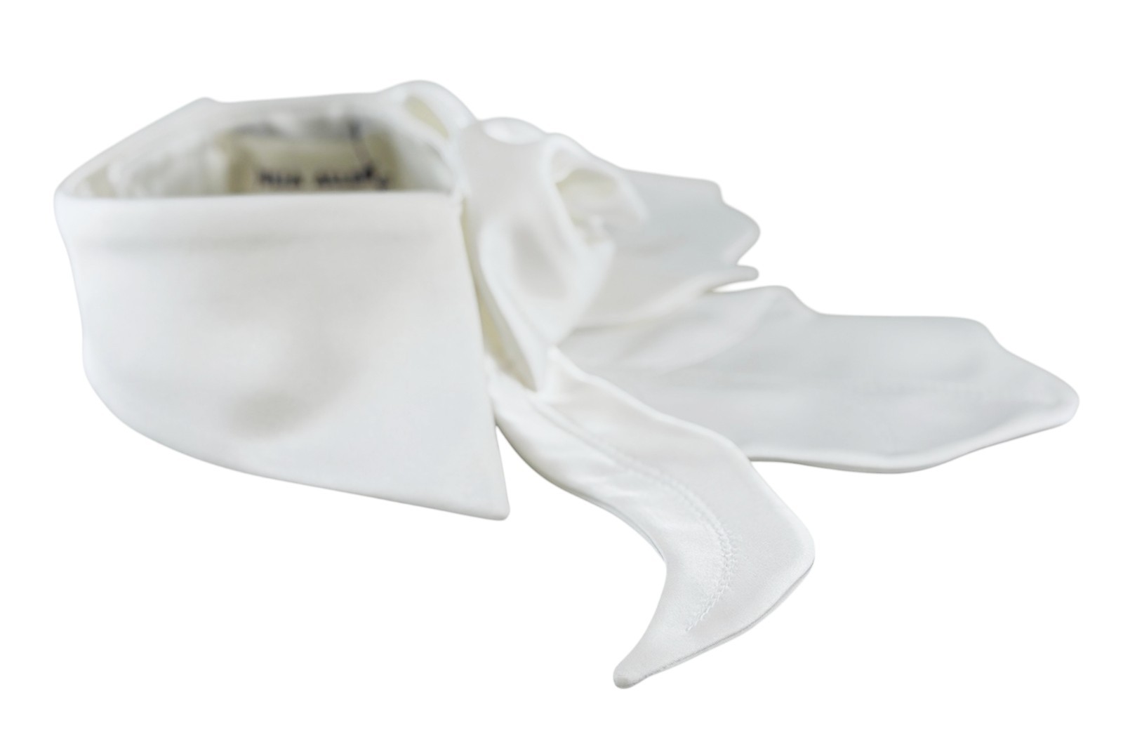 NWT JULIA ALLERT Blossom Evening Neckwear Collar Medium White Floral Satin