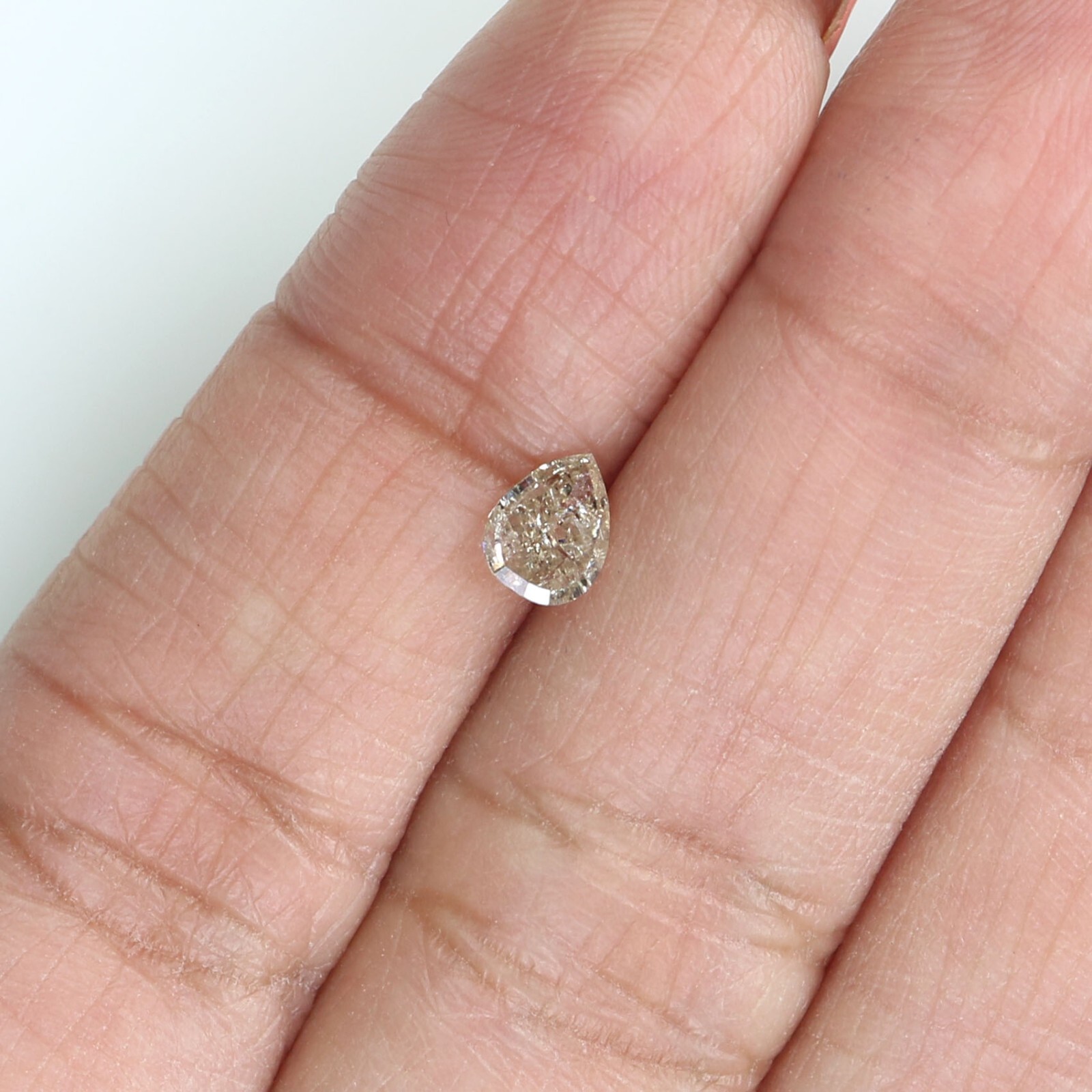 0.36 CT Natural Loose Pear Shape Diamond 5.40 MM Grey Color Pear Diamond KQ117