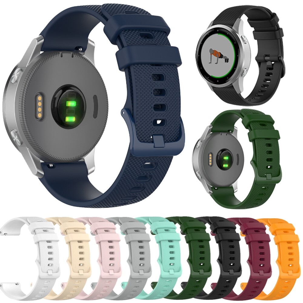 For Garmin Forerunner 245 645 6 4S Music 18/20/22mm Hr Silicone Strap Watch Band