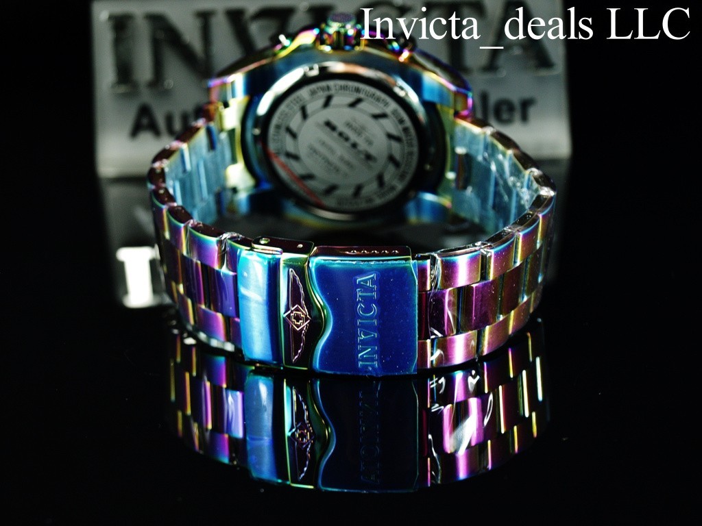 Invicta 52mm Men’s BOLT Chronograph White Dial IRIDESCENT Tone Stainless St Watc