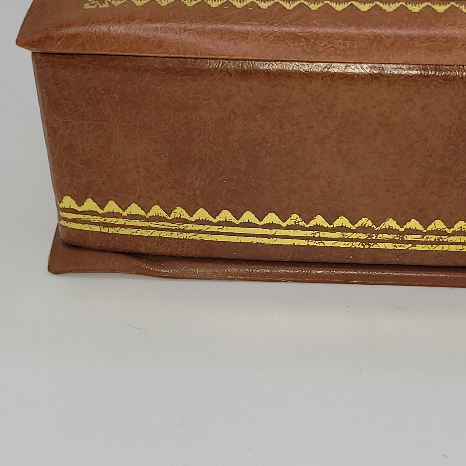 Faux leather Jewelry box ~ framed fabric insert ~ felted interior ~ mirror