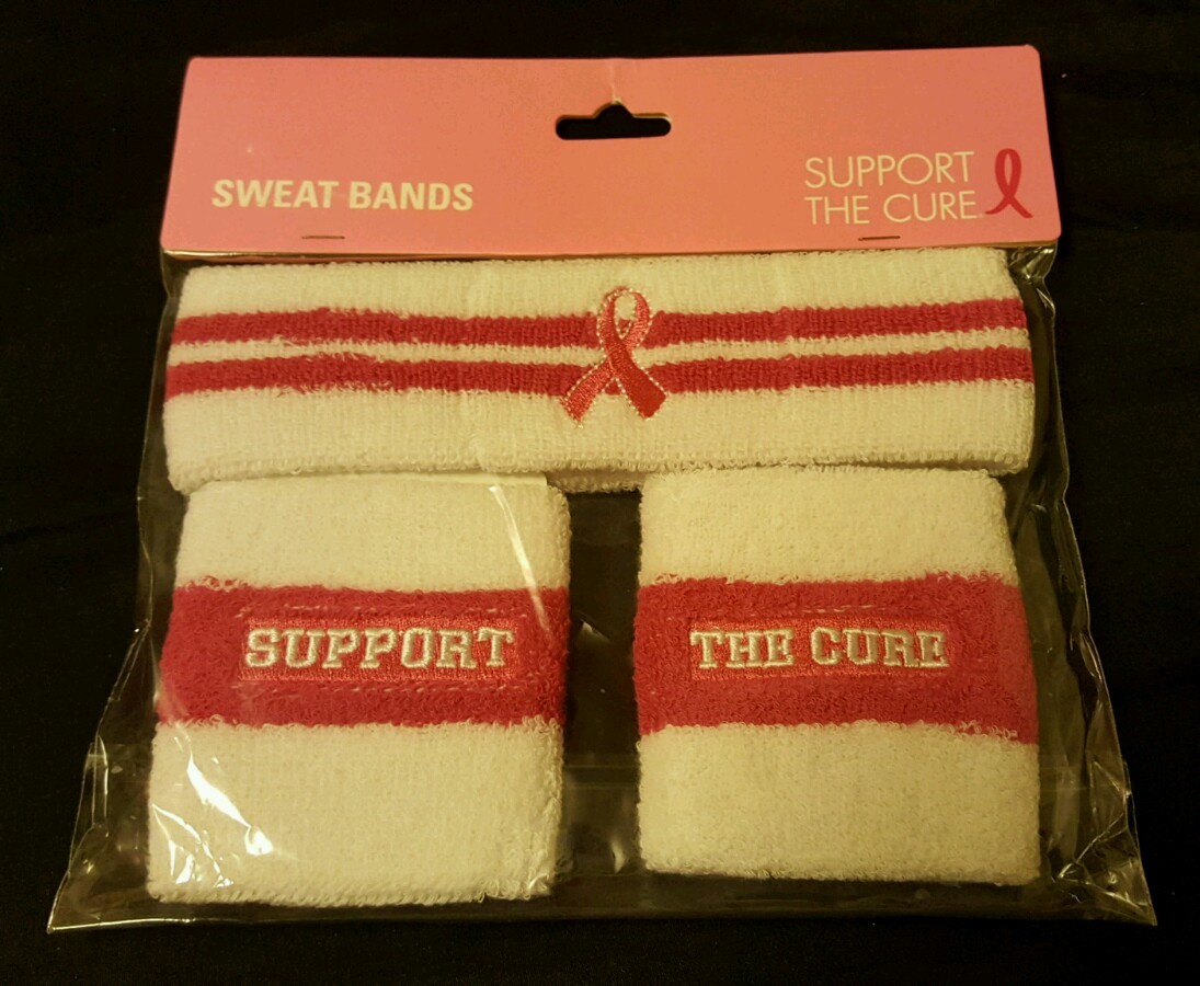 Breast Cancer Awareness Support The Cure SweatBands *Free USPS Shipping*