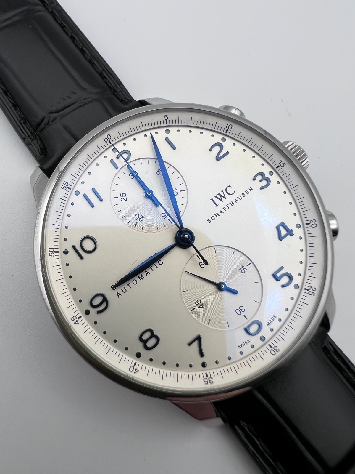 IWC Portugieser IW371446 41mm SS Silver Dial Automatic Watch #C12612