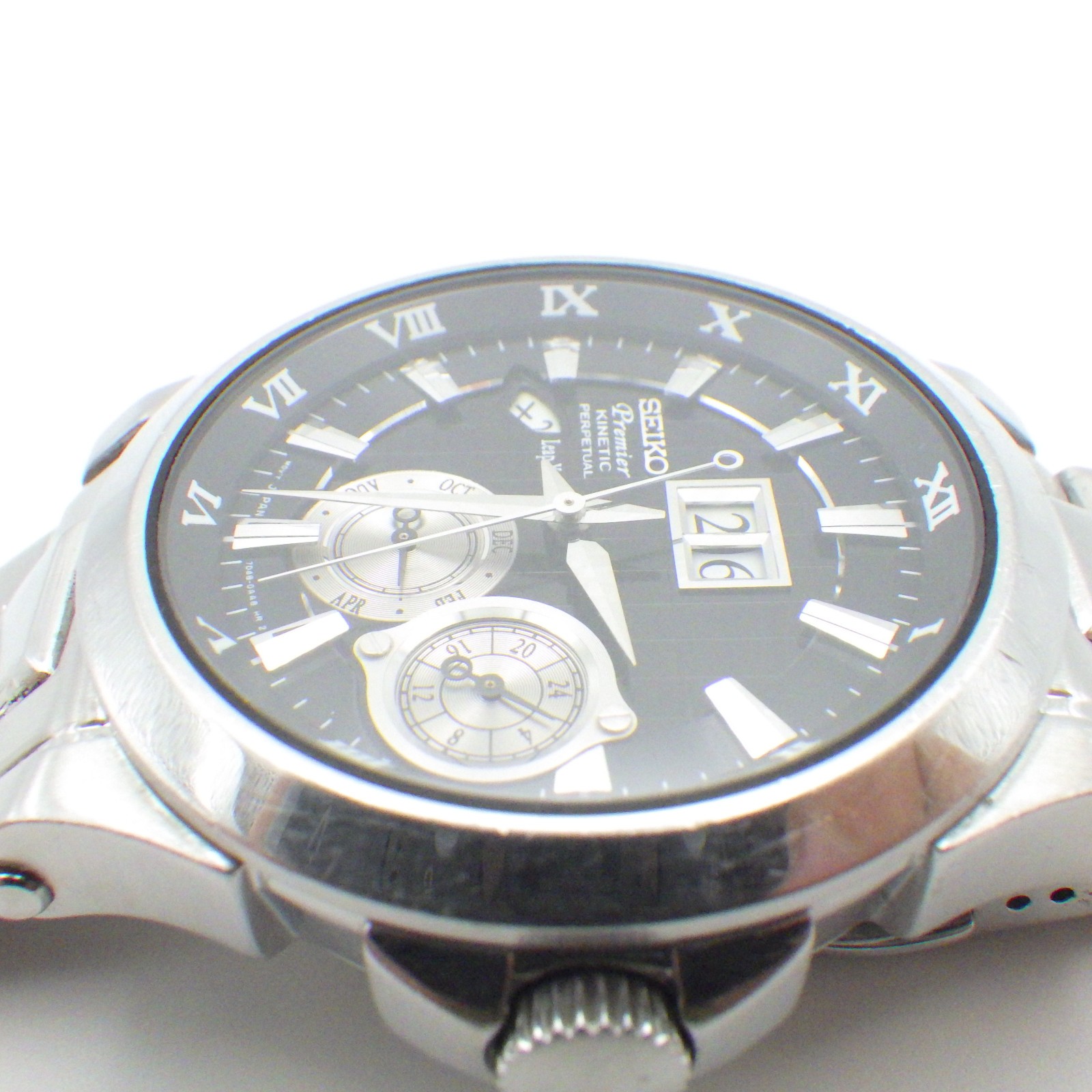 *EXC+++* Seiko Premier Kinetic Perpetual 7D48-0AA0 Vintage Kinetic Watch I5