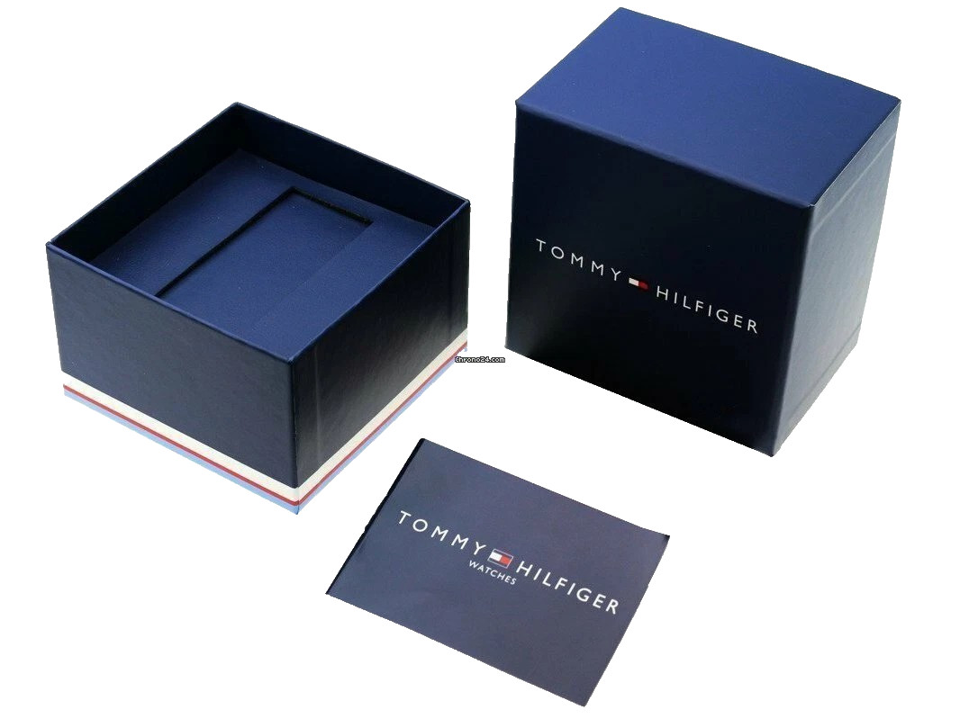 TOMMY HILFIGER 1710543 NAVY BLUE DIAL NAVY BLUE LEATHER STRAP 42MM MENS WATCH