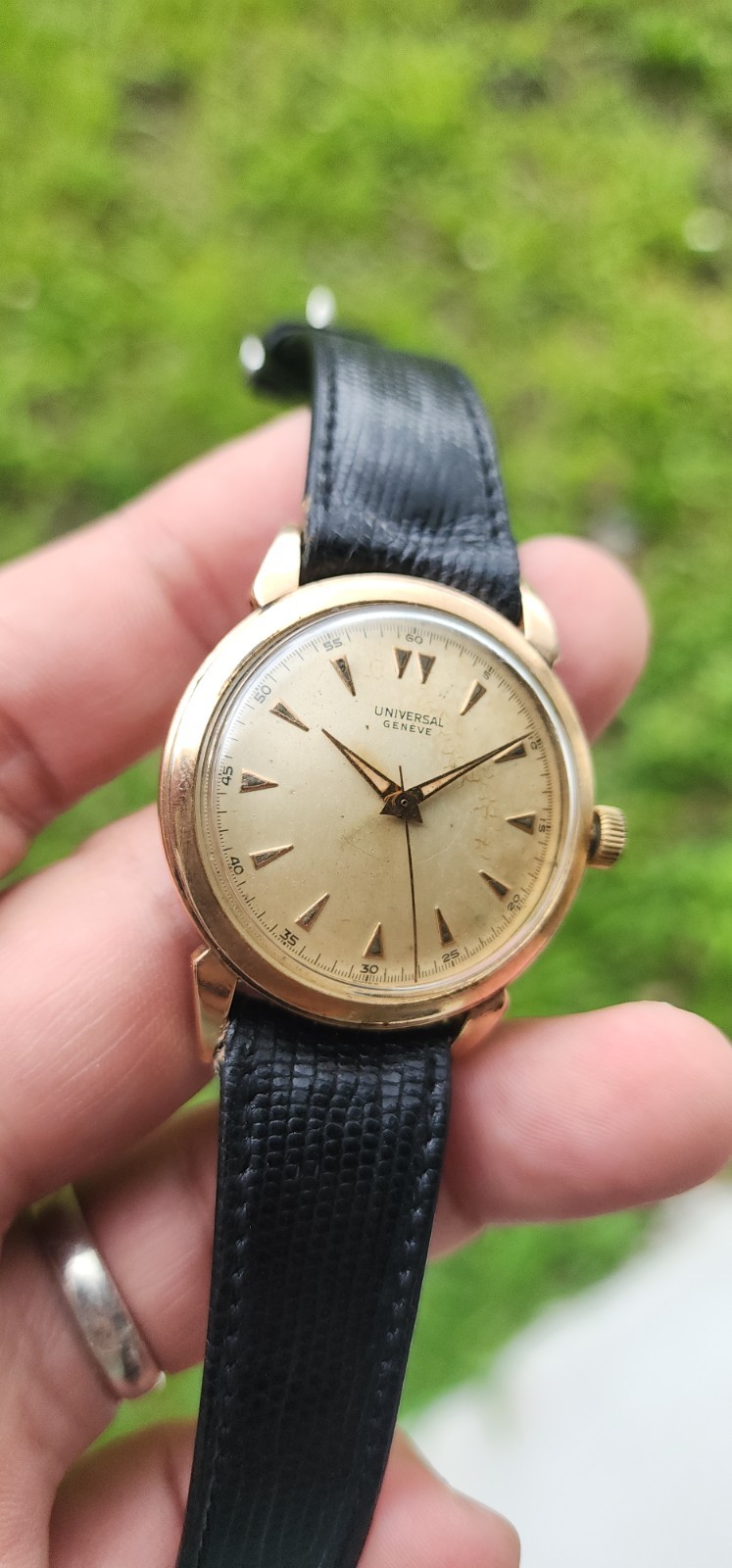 VINTAGE 1950’S UNIVERSAL GENEVE MANUAL CAL 332 Gold Filled MEN’S WATCH
