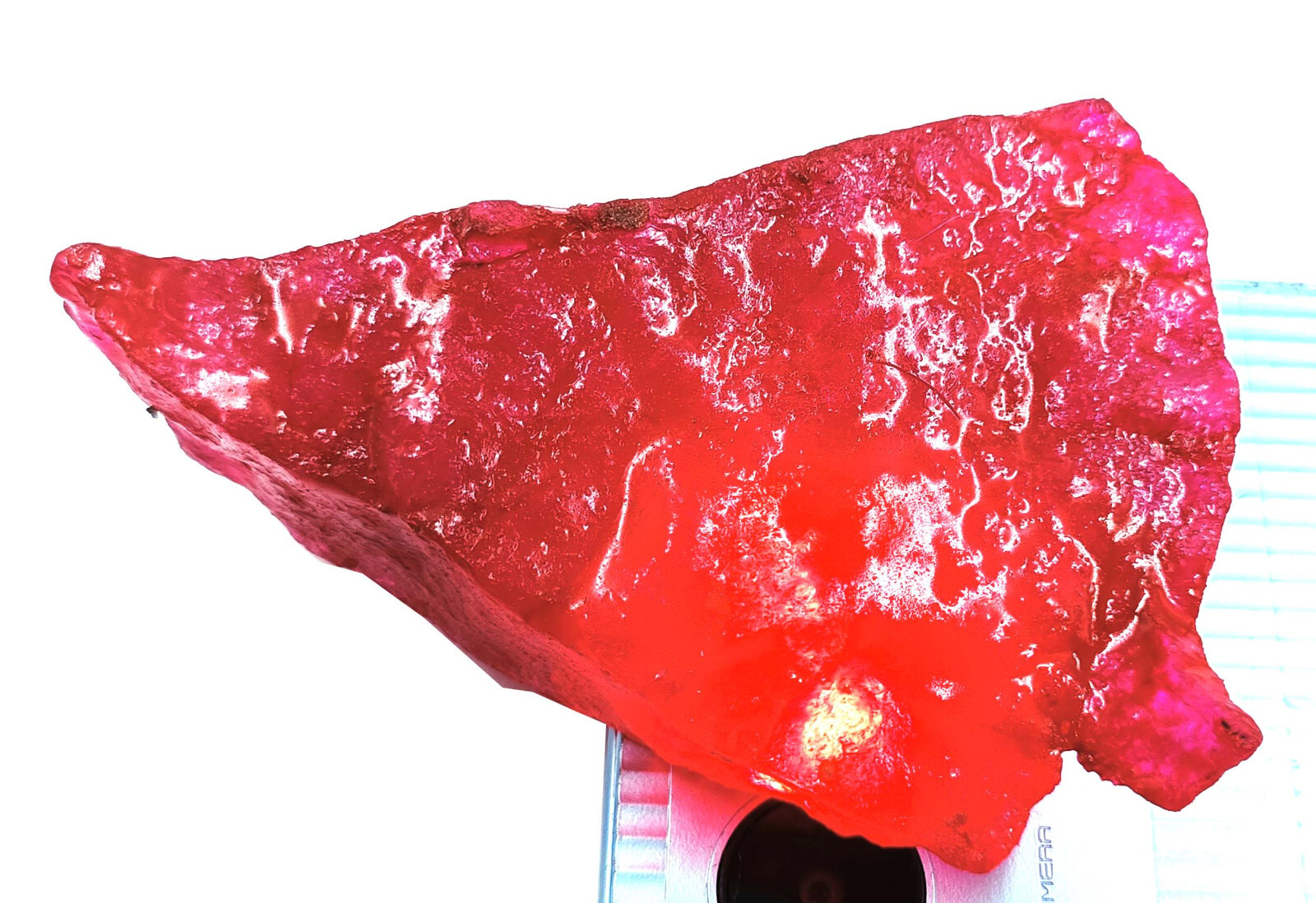 DYED 700 Ct Certified Natural Blood Red Ruby African Uncut Rough Gemstone MKS