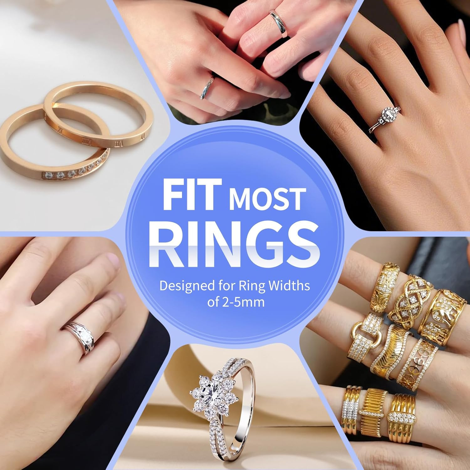 Ring Sizers for Loose Rings – 12 Pack Invisible Guards Adjuster for Men