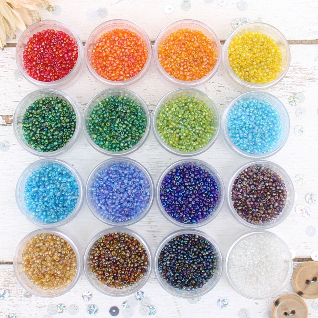 Glass Seed Beads – Size 12 – Round – 12g Per Pack Approx. 900 Beads