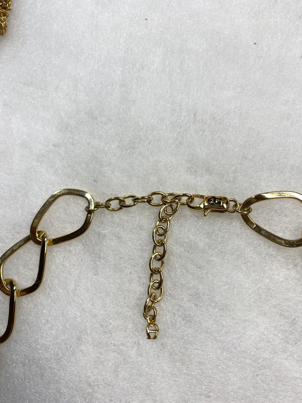 Vintage ETIENNE AIGNER Gold Tone Link Necklace Approx. 20 Inch Has Extender Used