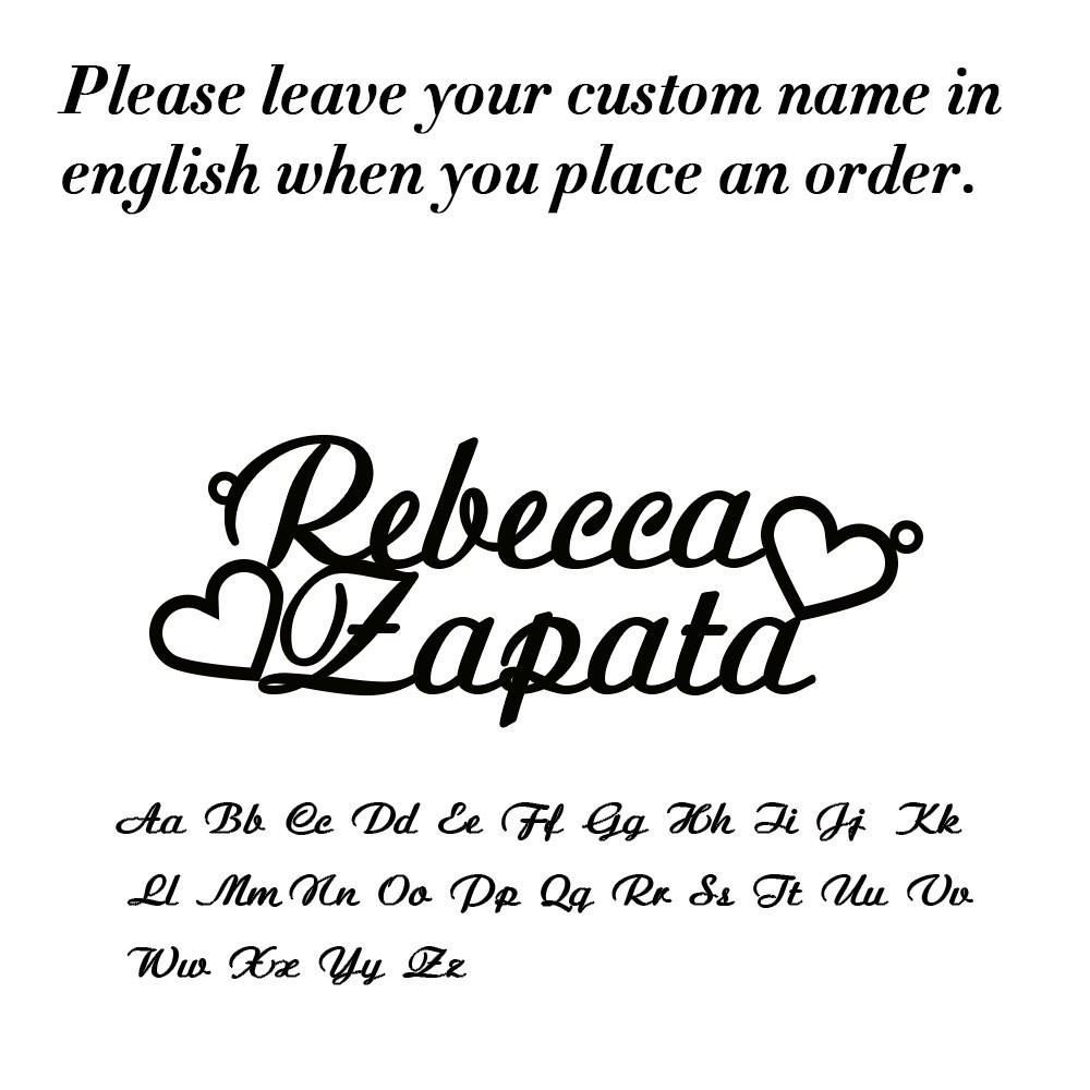 Personalized Name Necklace – Custom Script Pendant, Stainless Steel, Elegant Gif