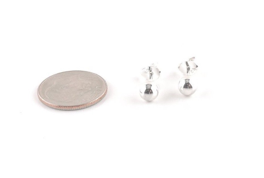 Sterling Silver 2 mm thru 12 mm Ball Stud Earrings – Pairs – Multi Packs – Free