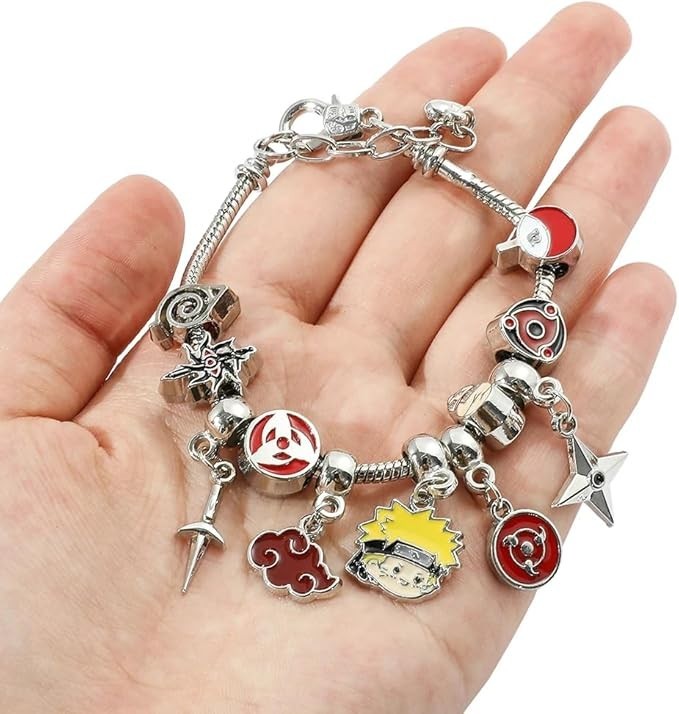 Naruto Charms Bracelet Anime Figure Pendant Beads Anime Cosplay Jewelry NEW