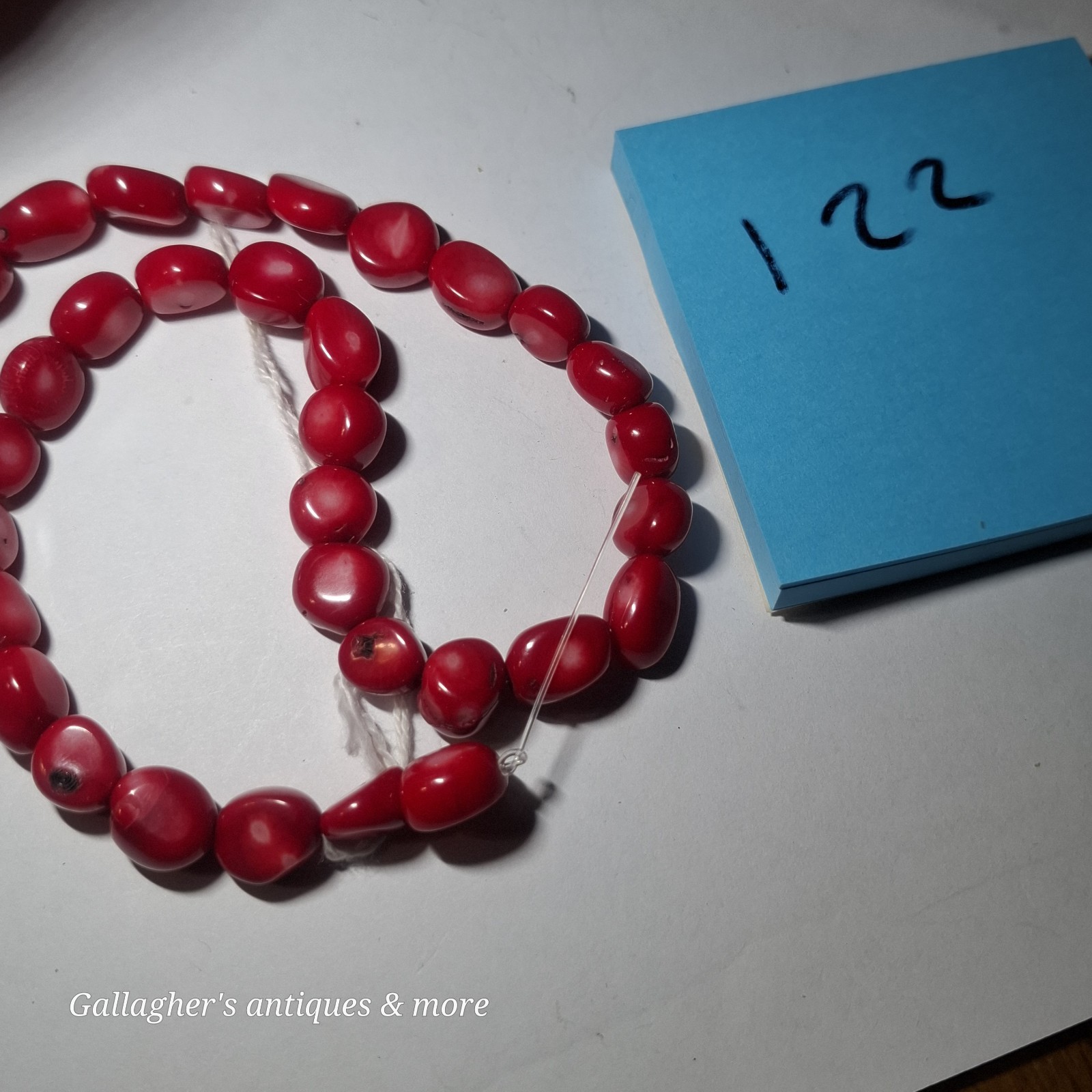 16 inch strand of Bamboo Coral Chuncks Cherry red Bamboo Coral beads Size varies