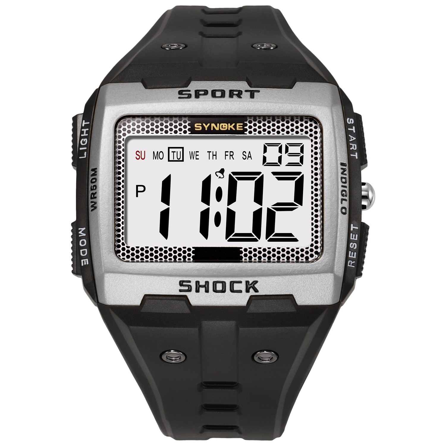 Waterproof Wrist Watch Mens Sports Army Digital Large LED Screen Military Watch