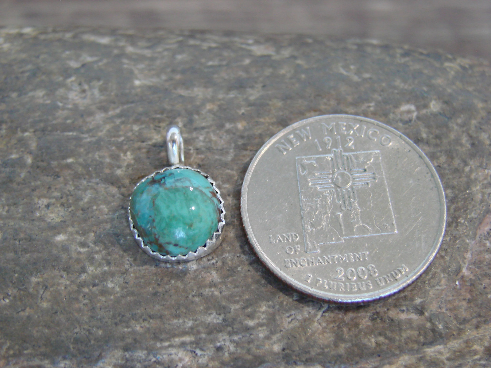 Native American Sterling Silver & Turquoise Pendant – Yazzie