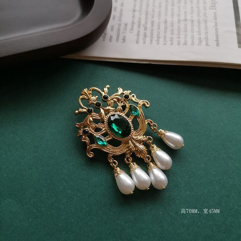 Rhinestone Brooches For Resin Pendant Jewelry Vintage Flower Casual Brooch Pins
