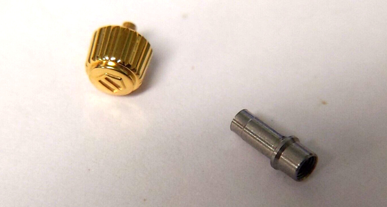 Swiss Made FOR Tag CROWN S/S yellow screwdown type 4.9mm diameter w tube 5126 Y