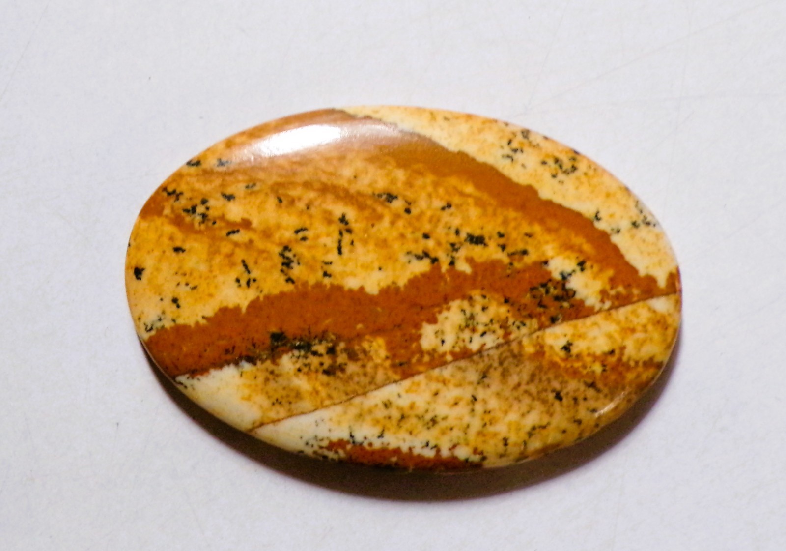58.55 Cts Natural Picture Jasper Cabochon Loose Gemstone 44X29X5MM