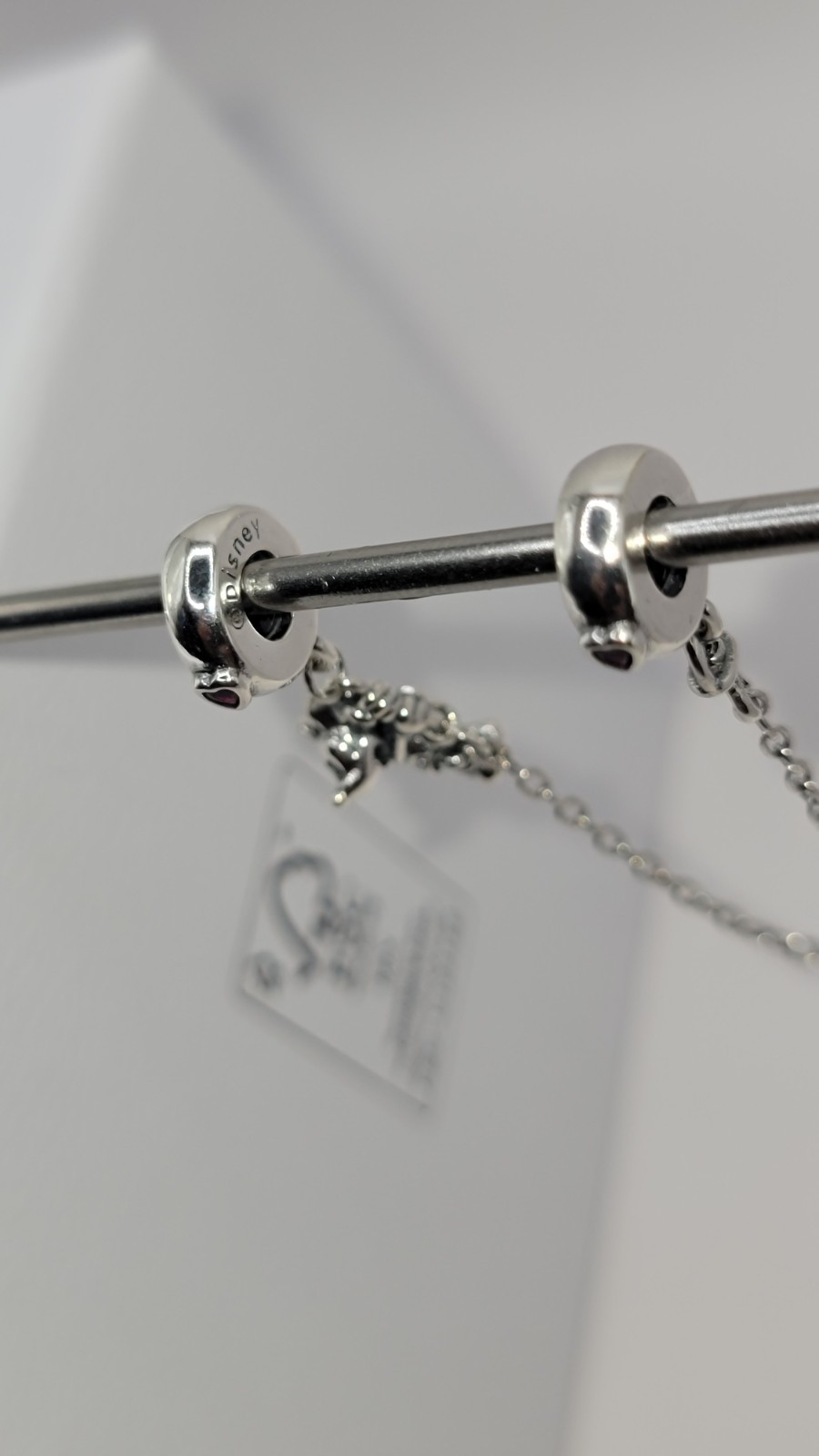 Authentic Pandora Charm, Disney Climbing Mickey Safety Chain, #797173CZR