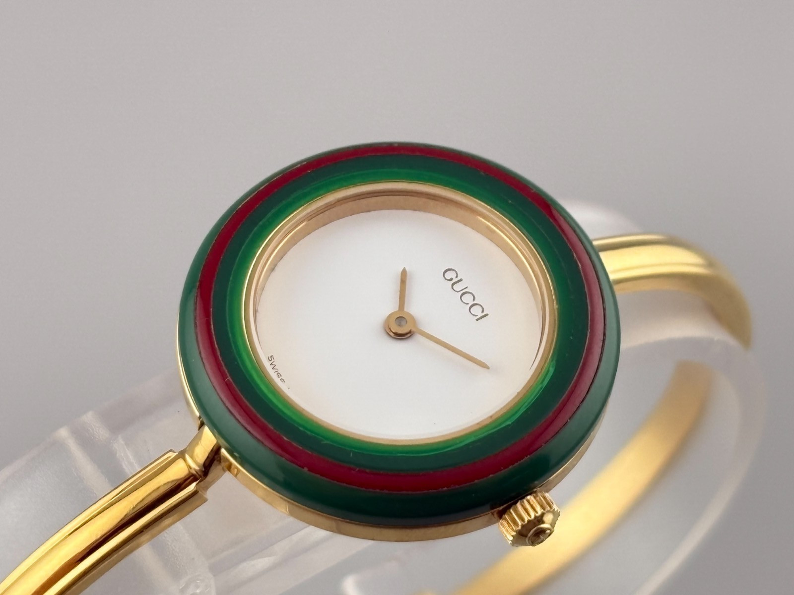 [Near Mint W/Box] Gucci Change Bezel 11/12 Women Watch Gold 12 Colors Auth