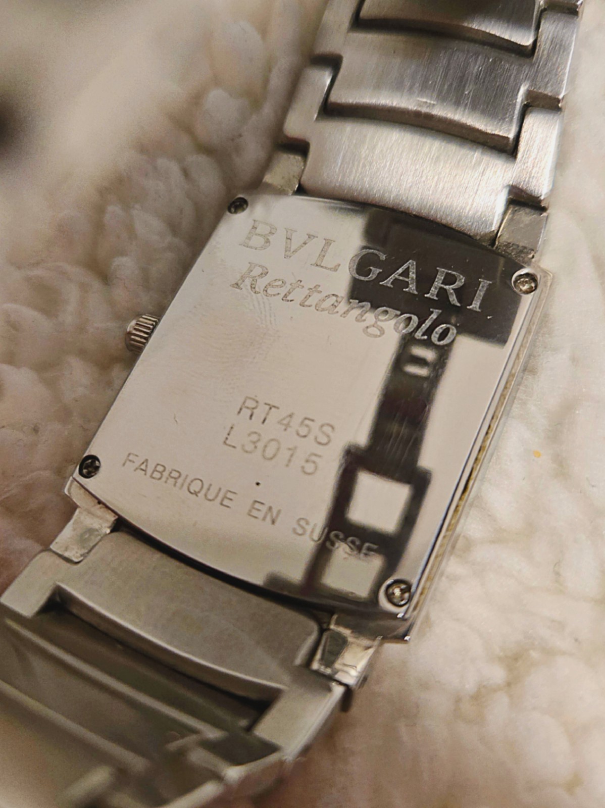 [NEW] BVLGARI Watch RT45S Rettangolo – Silver/Stainless Steel