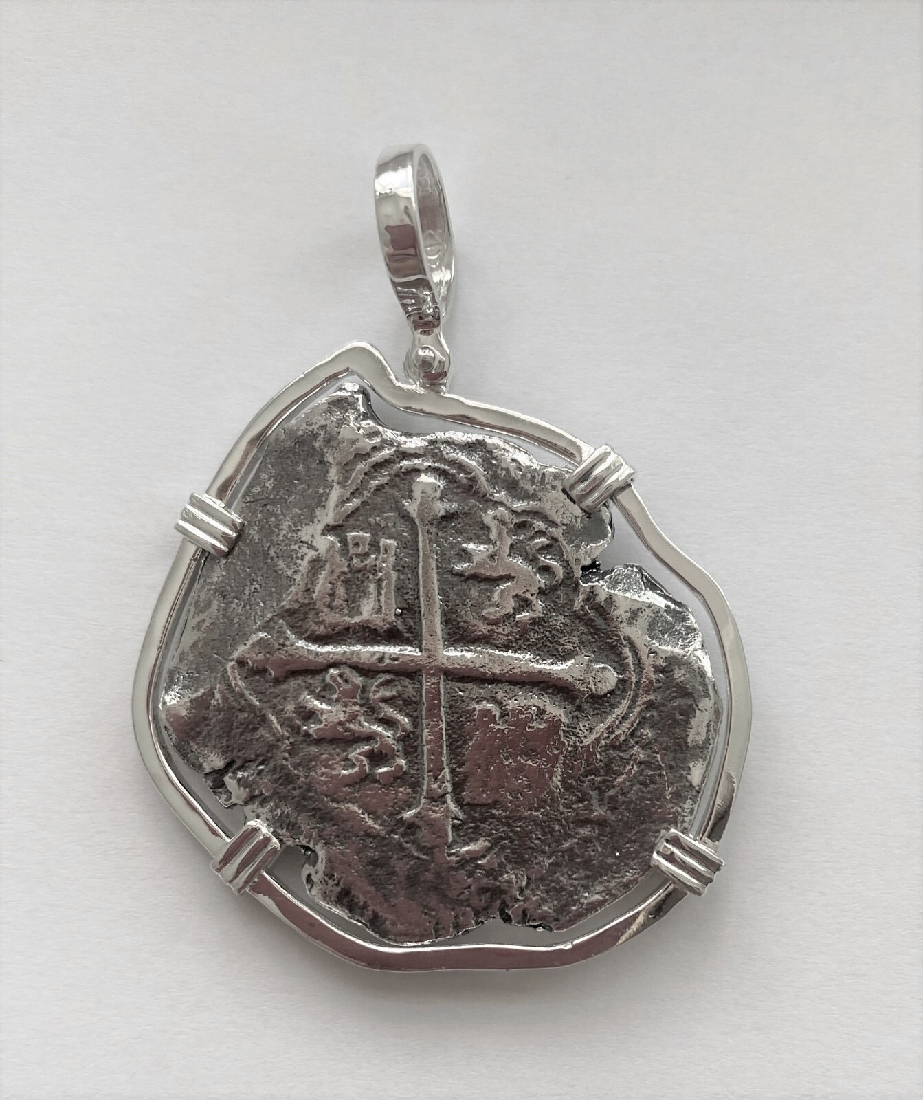ATOCHA Era Coin 8 Reale “Tortuga Shipwreck” Réplica Coin Sterling Silver Frame