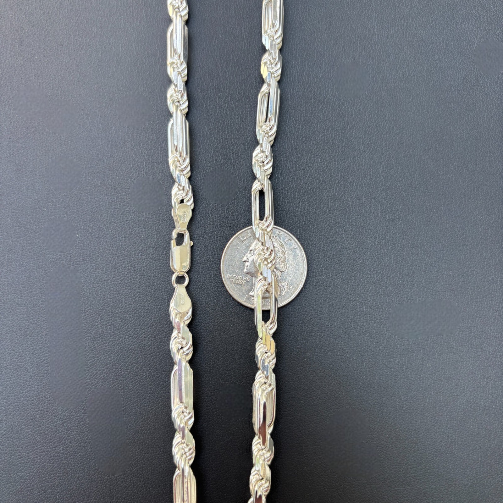 6mm Figarope Chain Necklace – Real Solid 925 Sterling Silver Or 14k Gold Vermeil