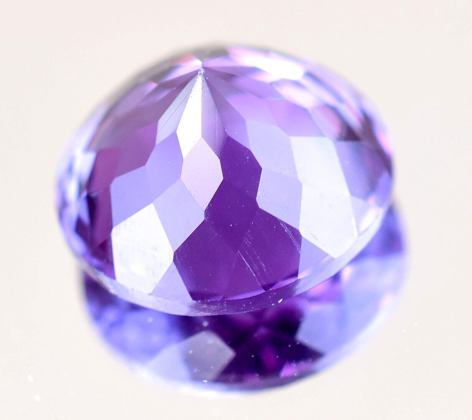 Natural 5.05 Ct Purple Sapphire Round Shape Certified Loose Gemstone With Gift