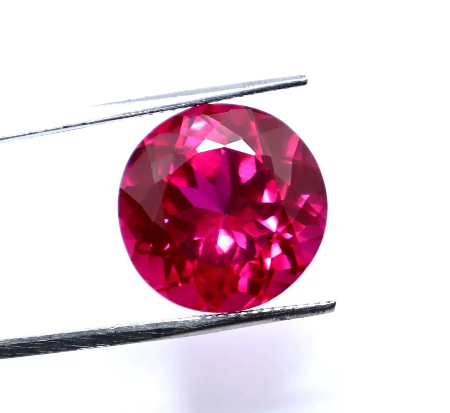 7.70 Ct Natural Pink Sapphire Ceylon Round Cut Certified Faceted Loose Gemstone