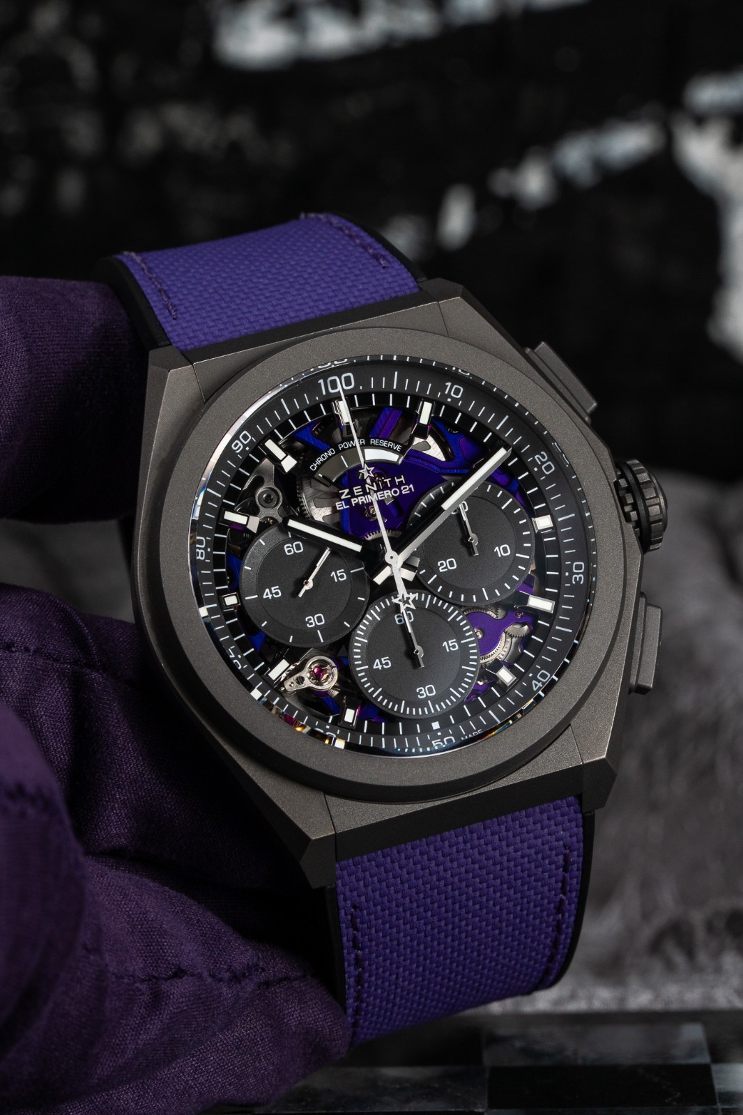 Zenith Defy El Primero 21 Ultraviolet Purple 44mm Titanium Chronograph Complete