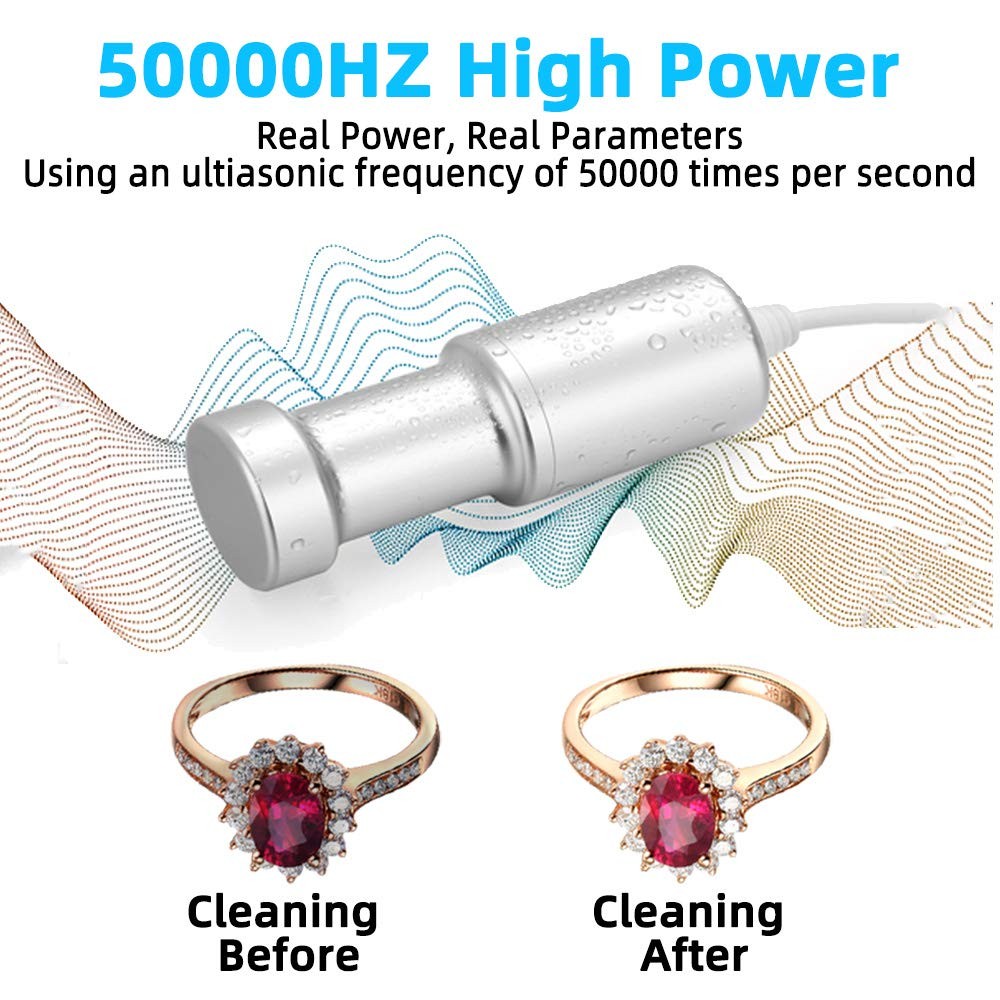 Jewelry Cleaner Machine,Portable Household Ultrasonic Eyeglass Cleaner, Profe…