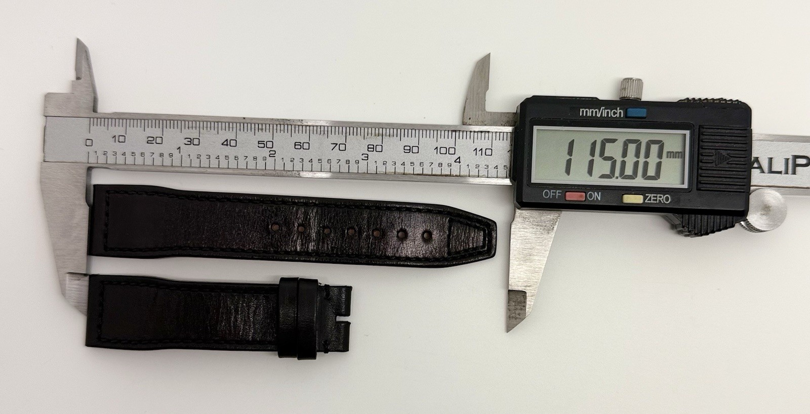 IWC Santoni 20mm x 18mm Black Calfskin Leather Watch Strap E06162 Authentic OEM