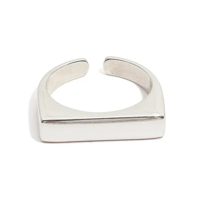 Handmade Silver Geometric Mood Tracker Ring for Women Gift Stylish Jewelry