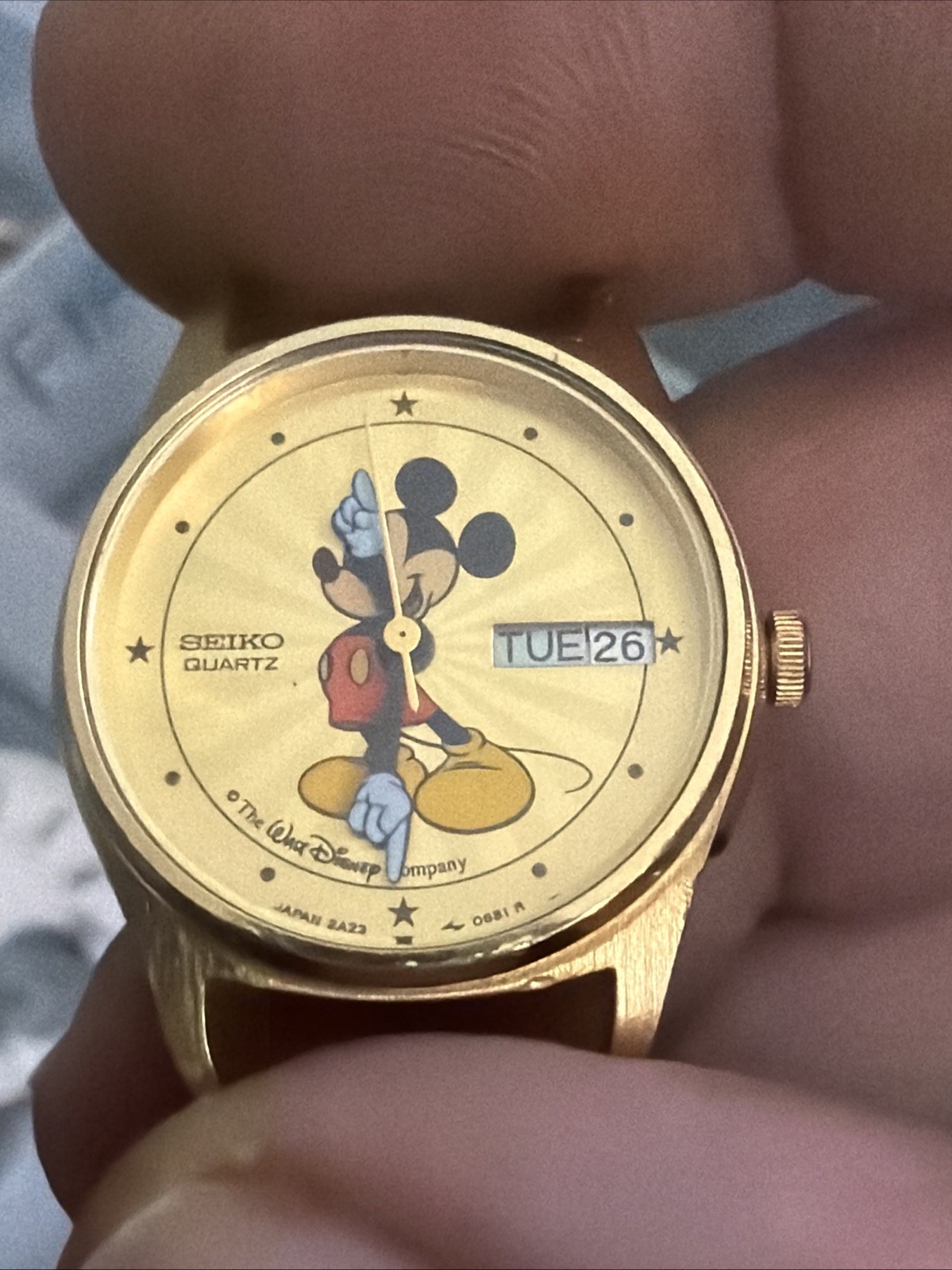 Seiko Women’s Mickey Mouse Quartz Watch Untested 22.5mm F14