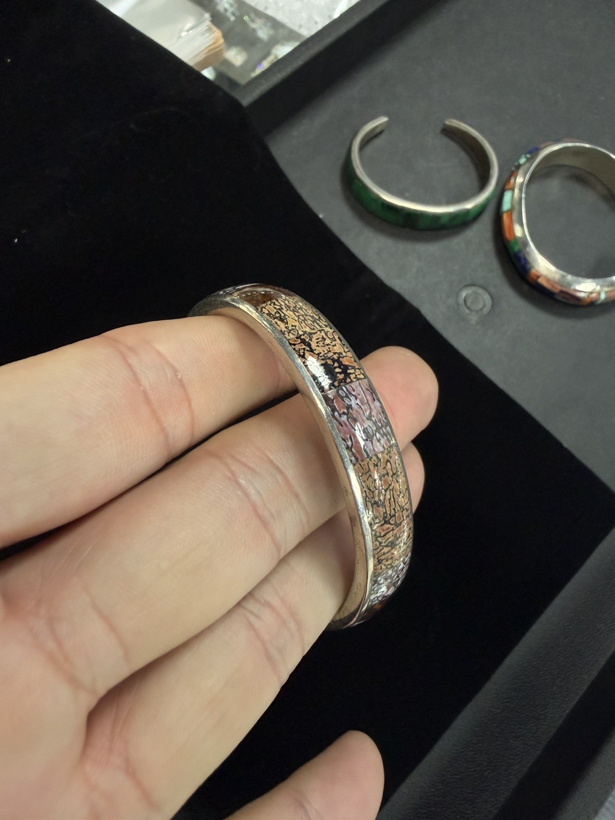 Navajo Sterling Silver Bracelet Vintage Estate Sale