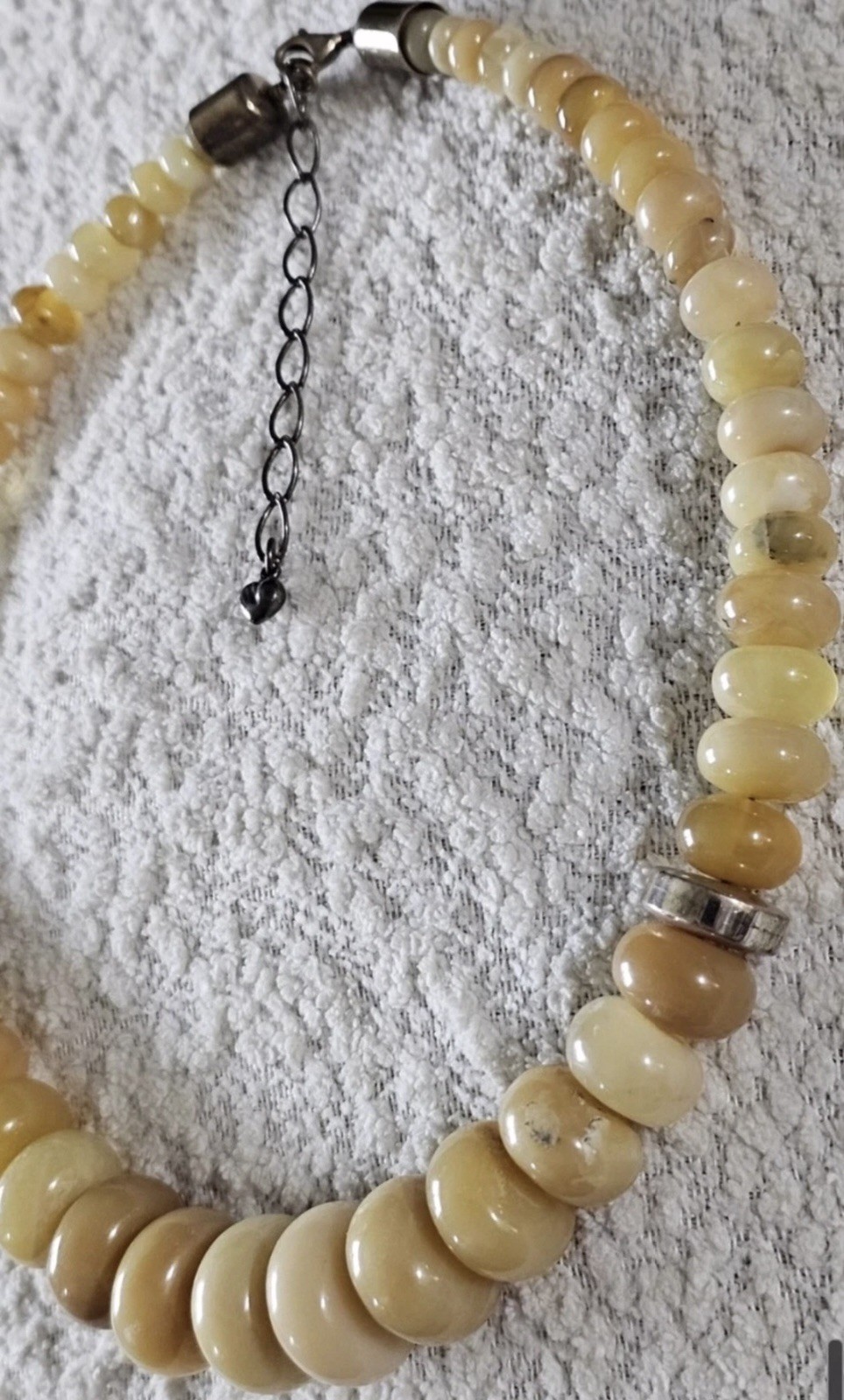 VTG Mine Finds By Jay King DTR Agate Stone Beaded Necklace W/ Sterling Silver