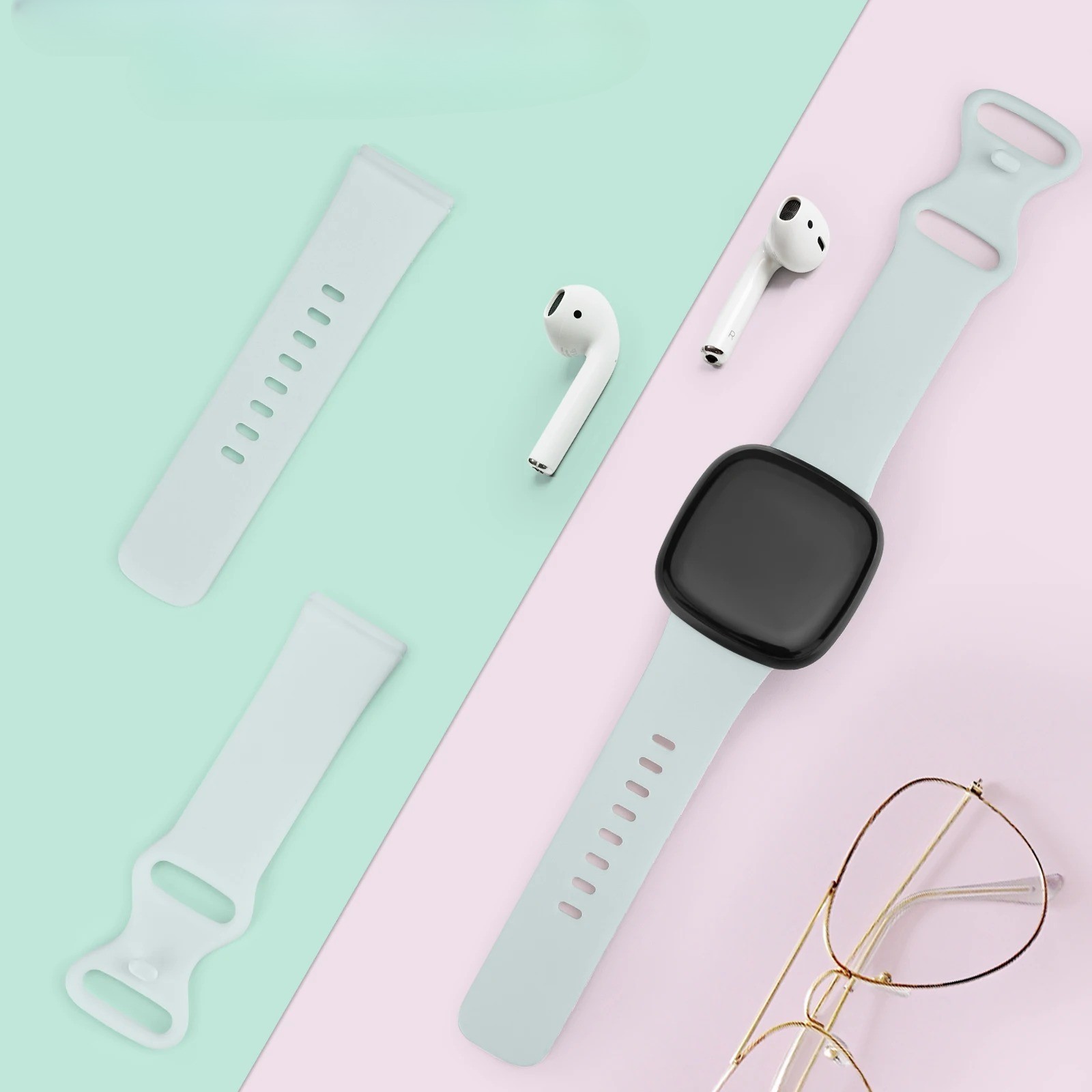 Soft TPU Strap for Fitbit Versa 3 4 Sense2 Silicone Band Watchband Bracelet Band