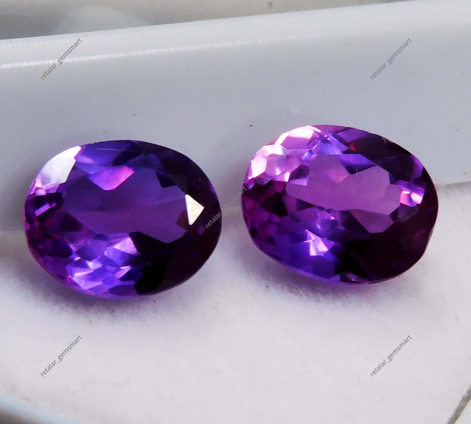 2 Pcs Natural CERTIFIED Tanzanite Rare Purple Oval Cut 8×7 mm Loose Gems Pair