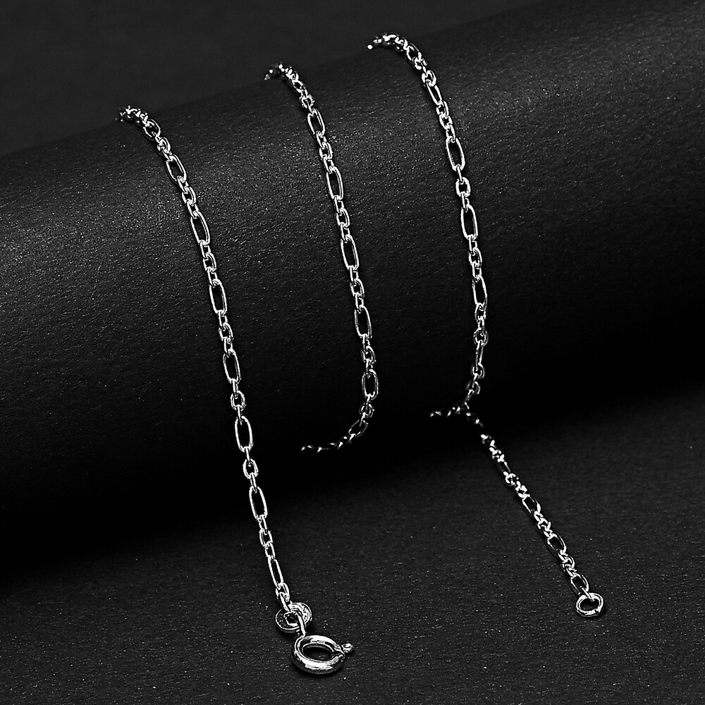 18″ 925 Sterling Silver Cable Chain Necklace Strong, Classic Shiny Link DGC1025