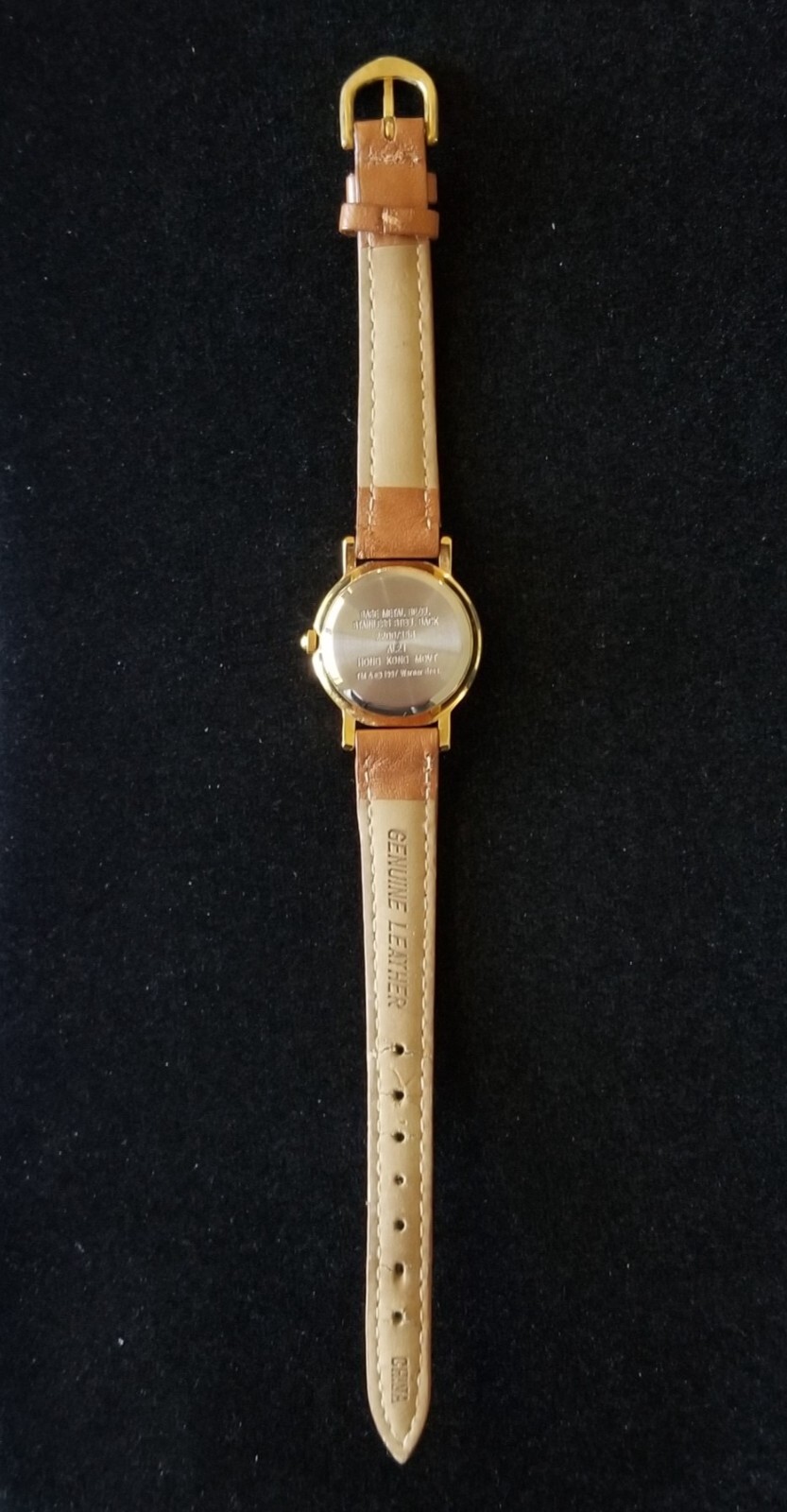 Armitron Tweety Watch 2200/358 Gold Tone Brown Leather Band 5″-6.25″ New Battery