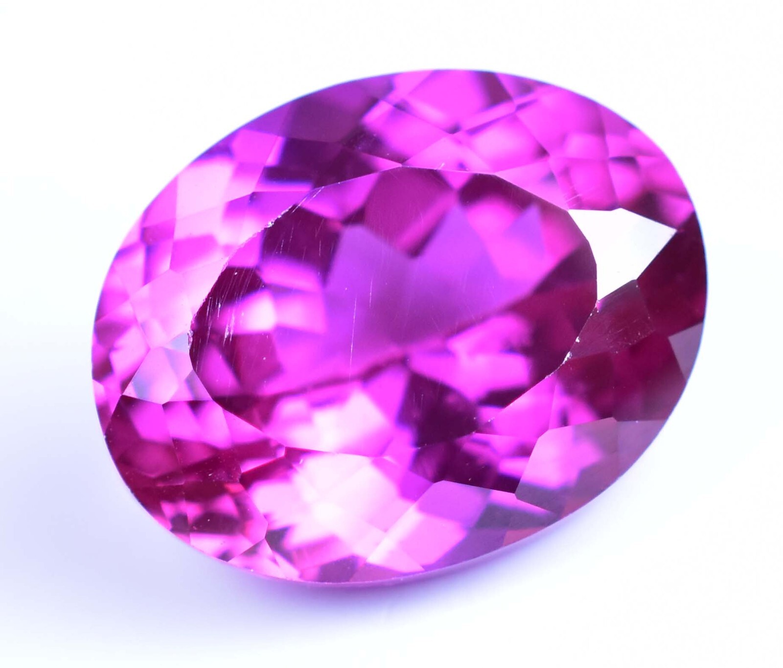 11.70 Ct Natural Rhodolite Garnet Oval Shape Raspberry Certified Loose Gemstone