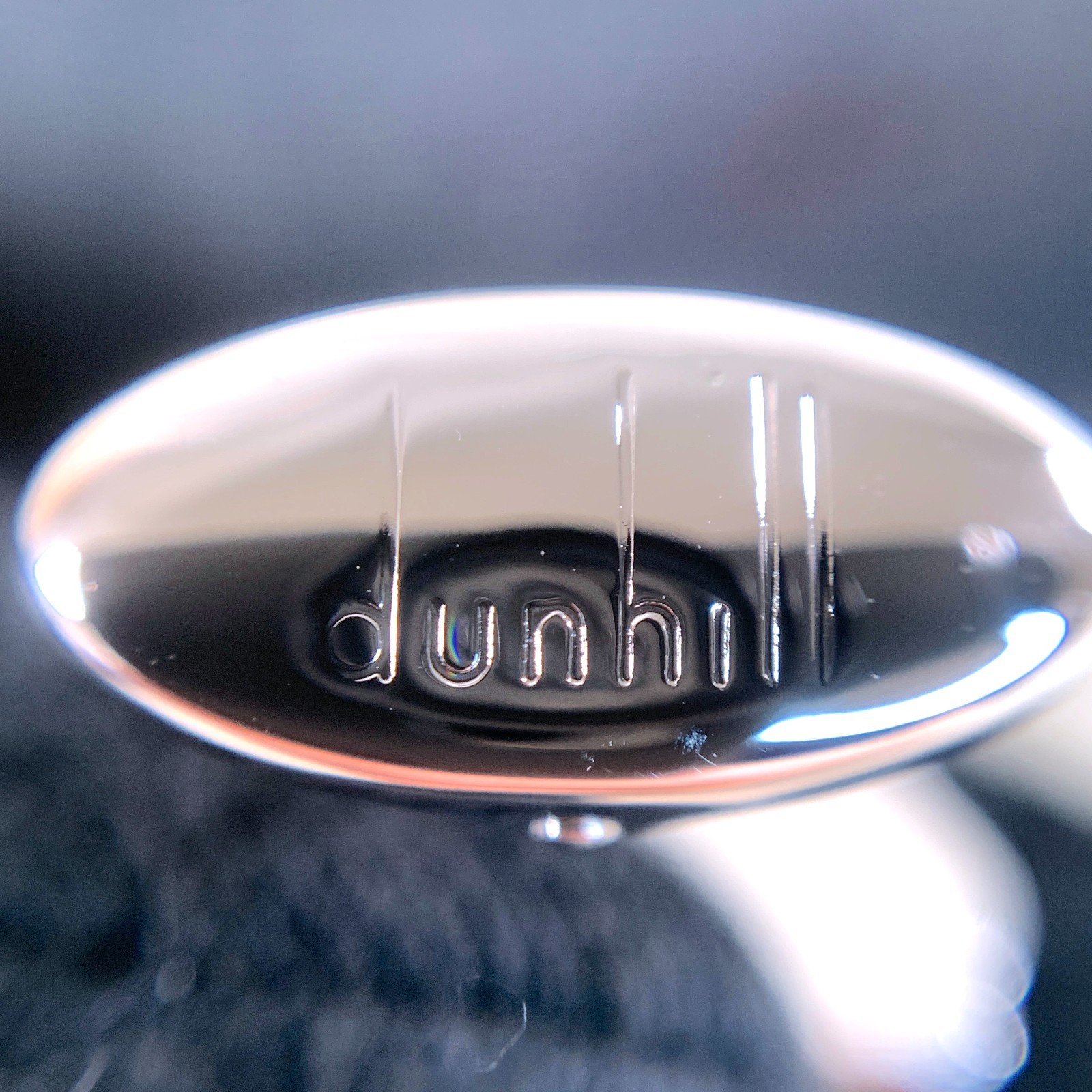 Alfred Dunhill Cufflinks Silver Moonstone with Case