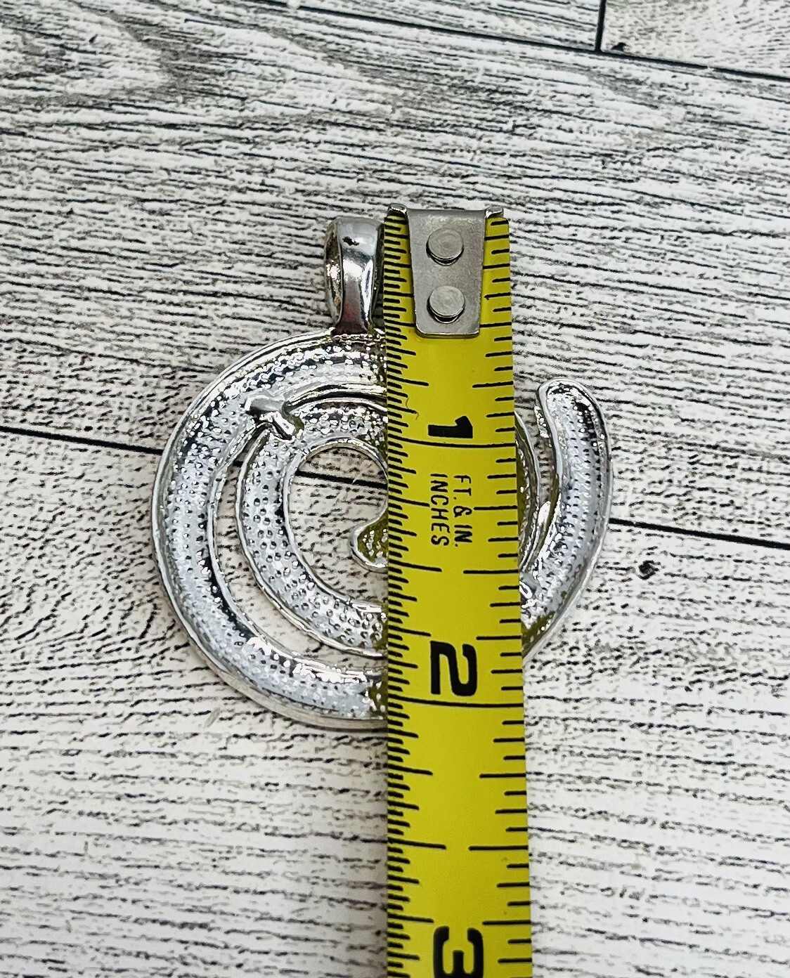 Silver Tone Large Circle Pendant Only