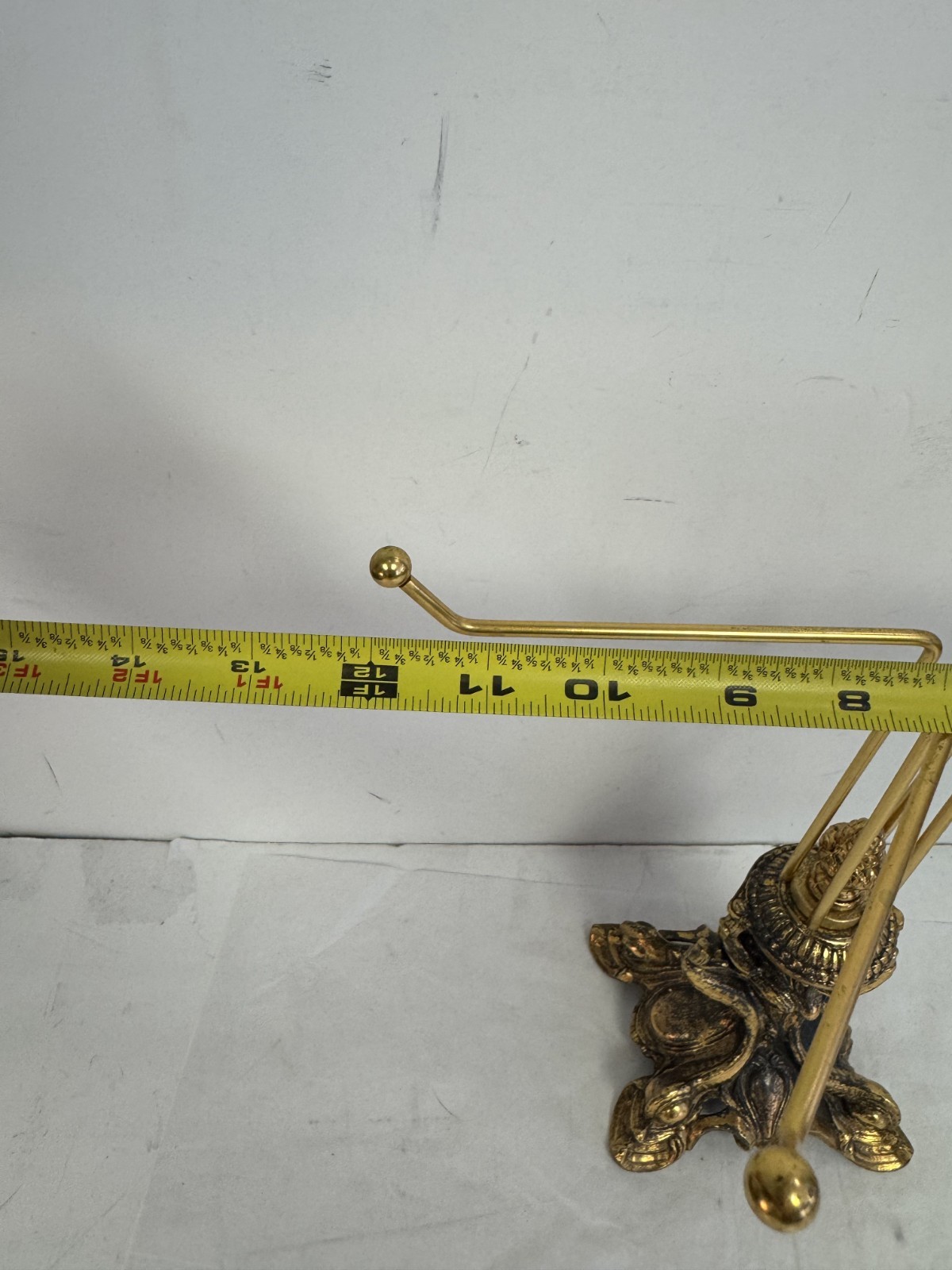 Hollywood Regency? Gold Jewelry Display Towel Hanger VTG 11″H x 12″W Koi fish