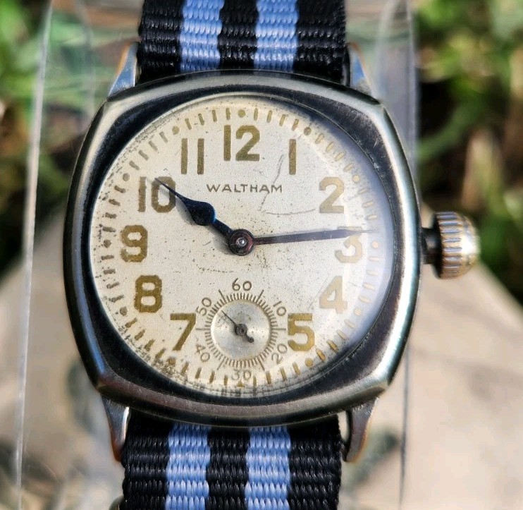Vtg Waltham 1926 PVD Military Grade 365 Men’s 30mm Watch 15 Jewels NATO Strap!!!