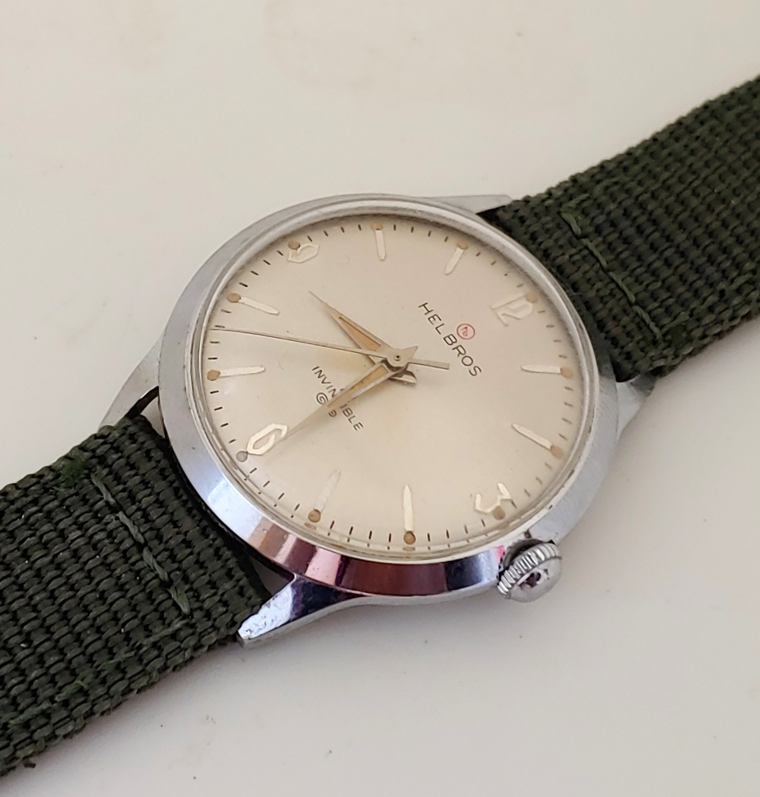 Vintage 1960s HELBROS Invincible Master Time M-113 Men’s Watch