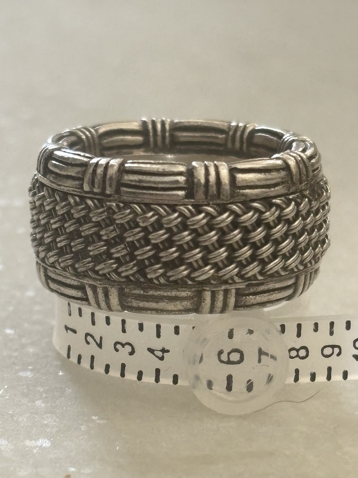John Hardy Sterling Silver 925 Classic Chain Wide Band Ring