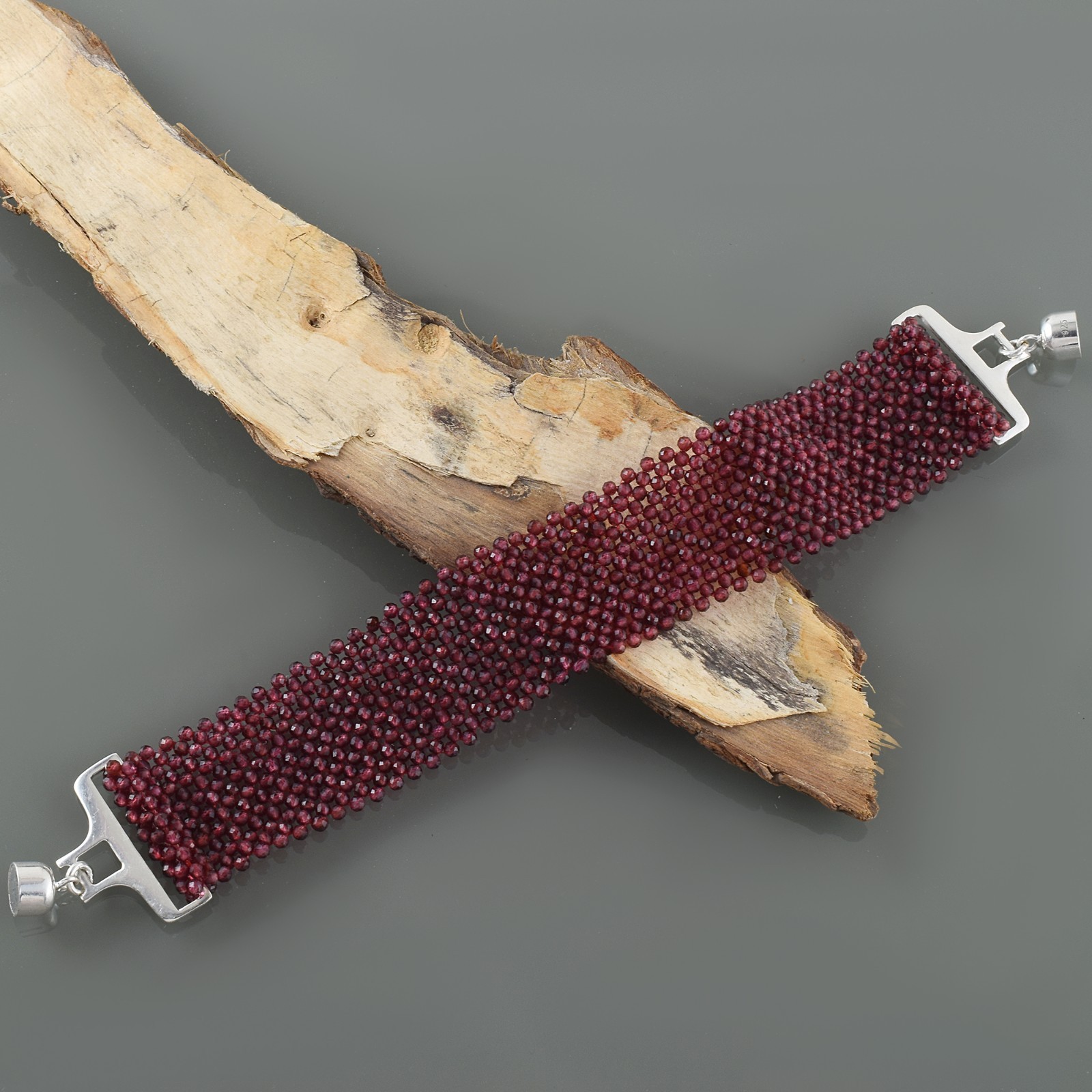 Choose Any Woven Beaded Cuff Bracelet 925 Sterling Silver Magnetic Clasps Gift